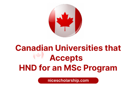 hnd for msc degree study in canada
